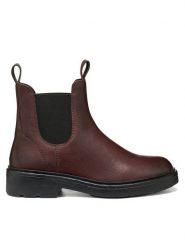 Geox Sztyblety D Swelen D665GI 81 C7J9B Czarny. Czarne botki Geox, bez wzorów, ze skóry, bez obcasa, na płaskiej podeszwie, bez zapięcia. Za 499.99 zł.