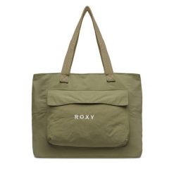Torebka Roxy. Brązowe shopper bag Roxy, bez wzorów, bez dodatków. Za 79.99 zł.