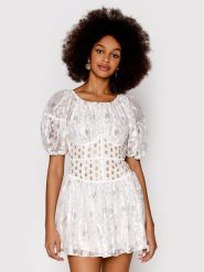 For Love & Lemons Sukienka koktajlowa Lupita CD2482 Biały Slim Fit. Białe sukienki For Love & Lemons, s, bez wzorów, z wiskozy, wizytowe, bez kołnierzyka, bez ramiączek. Za 879.99 zł.