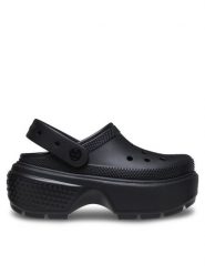 Crocs Klapki Stomp Clog 209347 Czarny. Czarne klapki Crocs, bez wzorów, z tworzywa sztucznego, bez obcasa, bez zapięcia. Za 249.99 zł.