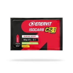 Napój izotoniczny + carbo Isocarb C2:1PRO saszetka 50 g. Żółte nerki i saszetki ENERVIT, bez wzorów, sportowe, bez dodatków. Za 15.99 zł.