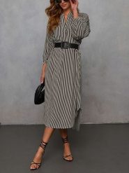 LA Angels Sukienka w kolorze czarno-beżowym rozmiar: M. Brązowe sukienki LA Angels, m, bez wzorów, bez kołnierzyka, bez ramiączek, midi. Za 170.07 zł.