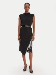 DKNY Sukienka codzienna DD5J2P42 Czarny Regular Fit. Czarne sukienki DKNY, na co dzień, bez wzorów, z syntetyku, bez kołnierzyka, bez ramiączek, proste. Za 649.99 zł.