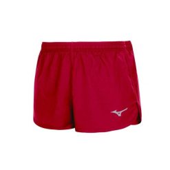 Szorty Mizuno. Czerwone szorty sportowe Mizuno, bez wzorów, z materiału, do biegania. Za 213.00 zł.