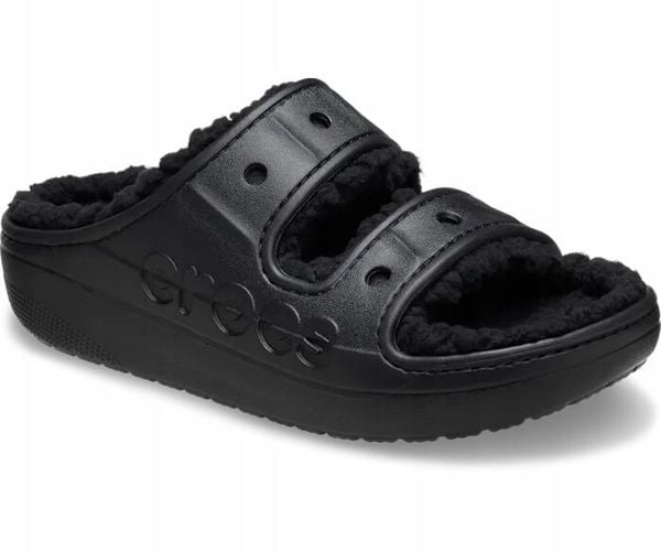 Klapki Dla Dorosłych Crocs Baya Cozzy Sandal. Brązowe klapki Crocs, bez wzorów, z materiału, bez obcasa, bez zapięcia. Za 149.99 zł.