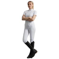 Legginsy konkursowe mid grip damskie Premier Equine Luceo. Białe legginsy PREMIER EQUINE, bez wzorów, sportowe. Za 343.00 zł.