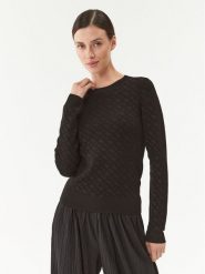 Boss Sweter Furkina 50493923 Czarny Regular Fit. Czarne swetry Boss, s, bez wzorów, z wiskozy, bez ramiączek. Za 459.99 zł.