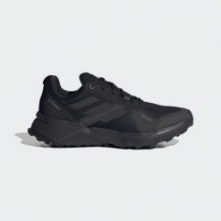 Buty Terrex Soulstride RAIN.RDY Trail Running. Czarne buty do biegania adidas, bez wzorów, z gumy, bez zapięcia, do biegania. Za 439.00 zł.