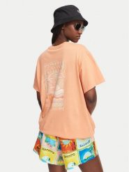 Roxy T-Shirt Enzyme Wash ERJZT05966 Pomarańczowy Oversize. Brązowe t-shirty Roxy, s, bez wzorów, z bawełny, bez kołnierzyka, bez ramiączek. Za 179.99 zł.