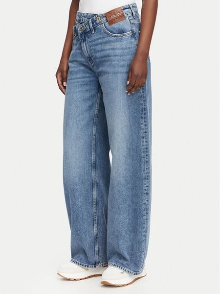 Liu Jo Jeansy UF6160 D4854 Niebieski Straight Fit. Niebieskie jeansy Liu Jo, bez wzorów, z bawełny. Za 729.99 zł.