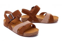 JOSEF SEIBEL 64901 650 351 Hannah 01 castagne-kombi, sandały damskie. Brązowe sandały Josef Seibel, bez wzorów, ze skóry, bez obcasa, bez zapięcia. Za 389.90 zł.