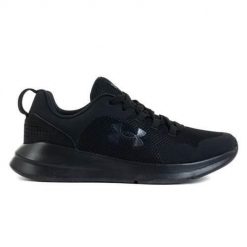 Buty do biegania damskie Under Armour W Essential czarne. Czarne buty do biegania Under Armour, bez wzorów, z materiału, bez zapięcia, do biegania. Za 279.99 zł.