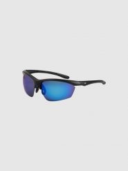 4F Okulary przeciwsłoneczne z multibarwną powłoką - niebieskie Uniwersalny. Niebieskie okulary przeciwsłoneczne 4f, bez wzorów. Za 149.99 zł.