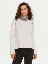 Deha Golf D12814 Biały Regular Fit. Białe swetry Deha, xs, bez wzorów, z syntetyku, bez ramiączek. Za 379.99 zł.
