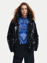 Desigual Kurtka puchowa Flam 24WWEWBP Czarny Regular Fit. Czarne kurtki Desigual, l, bez wzorów, z puchu, bez kaptura. Za 419.99 zł.