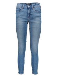 GAP Dżinsy - Skinny fit - w kolorze niebieskim rozmiar: W26. Niebieskie jeansy GAP, bez wzorów, klasyczne, z podwyższonym stanem. Za 105.38 zł.