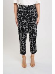Marks & Spencer Spodnie w kolorze czarno-białym rozmiar: 38/L31. Czarne spodnie materiałowe Marks & Spencer, bez wzorów, z materiału, z podwyższonym stanem. Za 66.00 zł.