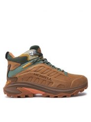 Merrell Trekkingi Moab Speed 2 Mid Ltr Wp J038426 Brązowy. Brązowe buty trekkingowe Merrell, z nubiku, bez zapięcia. Za 869.99 zł.