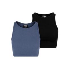 Top W Prążki Dla Kobiet (zestaw 2 Sztuk). Brązowe topy Urban Classics, xl, bez wzorów, casualowe, bez kołnierzyka, bez ramiączek. Za 75.99 zł.