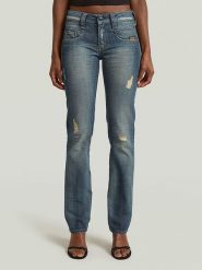 G-Star Dżinsy - Slim fit - w kolorze granatowym rozmiar: W29/L30. Niebieskie jeansy G-Star, l, z aplikacjami, ze skóry, klasyczne. Za 264.15 zł.