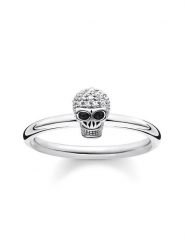 Thomas Sabo Srebrny pierścionek z cyrkoniami rozmiar: 56. Szare pierścionki thomas sabo, z cyrkonią, srebrne. Za 195.06 zł.