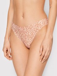 Chantelle Stringi Soft Stretch C11D90 Beżowy. Brązowe stringi Chantelle, bez wzorów, z syntetyku. Za 49.99 zł.