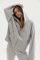 BLUZA IGA SZARY MELANŻ One size - Flawless. Szare bluzy bez kaptura Flawless, uniwersalny, bez wzorów, z bawełny, bez kaptura. Za 430.00 zł.