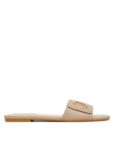 Liu Jo Klapki Sandy 03 SA6127 P0102 Beżowy. Brązowe klapki Liu Jo, bez wzorów, ze skóry, bez obcasa, bez zapięcia. Za 303.99 zł.