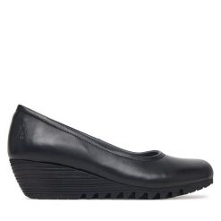 Czółenka Fly London. Czarne czółenka Fly London, bez wzorów, bez obcasa, bez zapięcia. Za 469.99 zł.