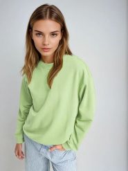 Monki Bluza w kolorze zielonym rozmiar: XXS. Zielone bluzy Monki, xxs, bez wzorów, bez ramiączek, bez kaptura. Za 39.99 zł.
