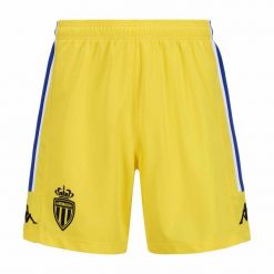 Spodenki bramkarskie dla dzieci AS Monaco Kombat Ryder 2024/25. Żółte szorty Kappa, bez wzorów, sportowe. Za 166.10 zł.