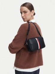 Tommy Hilfiger Torebka Th Corp Ess Camera Bag AW0AW19333 Granatowy. Niebieskie listonoszki Tommy Hilfiger, bez wzorów, ze skóry, bez dodatków. Za 449.99 zł.