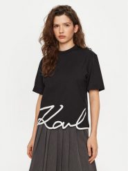 KARL LAGERFELD T-Shirt A1W17013 Czarny Relaxed Fit. Czarne t-shirty KARL LAGERFELD, m, bez wzorów, z bawełny, bez kołnierzyka, bez ramiączek. Za 379.99 zł.