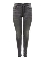 ONLY Dżinsy "Caraugusta" - Skinny fit - w kolorze szarym rozmiar: 42/L30. Szare jeansy ONLY, l, z aplikacjami, ze skóry, klasyczne. Za 65.85 zł.