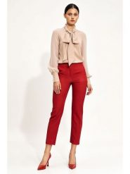 Nife Bluzka w kolorze beżowym rozmiar: 44. Brązowe bluzki Nife, bez wzorów, bez kołnierzyka, bez ramiączek. Za 151.90 zł.