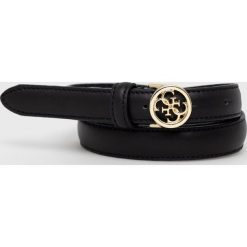 Guess pasek skórzany damski kolor czarny. Czarne paski Guess, z aplikacjami. Za 219.99 zł.
