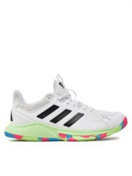 Adidas Buty halowe Court Flight IE0840 Biały. Białe buty treningowe adidas, bez wzorów, z materiału, bez zapięcia. Za 269.99 zł.
