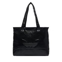 Torebka adidas. Czarne shopper bag adidas, bez wzorów, bez dodatków. Za 239.99 zł.