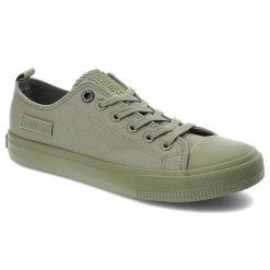 Oliwkowe Trampki Big Star Damskie Wygodne Obuwie. Zielone trampki BIG STAR, bez wzorów, retro, bez zapięcia. Za 119.00 zł.