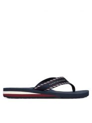 Tommy Hilfiger Japonki Webbing Beach Sandal FW0FW09038 Granatowy. Niebieskie japonki Tommy Hilfiger, bez wzorów, z materiału. Za 169.99 zł.