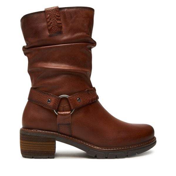 Botki Pikolinos. Brązowe botki Pikolinos, bez wzorów, bez obcasa, na płaskiej podeszwie, bez zapięcia. Za 619.99 zł.