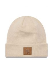 New Era Czapka Team Patch Cuff Bea 60565198 Beżowy. Brązowe czapki zimowe New Era, bez wzorów, z materiału. Za 129.99 zł.