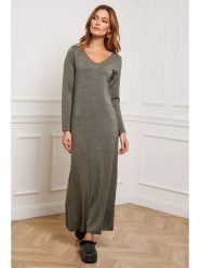 Joséfine Sukienka dzianinowa "Dovel" w kolorze khaki rozmiar: L. Brązowe sukienki Joséfine, l, bez wzorów, z dzianiny, bez kołnierzyka, bez ramiączek, maxi. Za 108.99 zł.