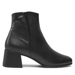 Botki HÖGL. Czarne botki Högl, bez wzorów, z gore-texu, bez obcasa, na słupku, bez zapięcia. Za 599.99 zł.