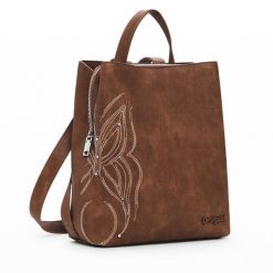 Plecak Desigual. Brązowe plecaki Desigual, bez wzorów, bez dodatków. Za 249.99 zł.