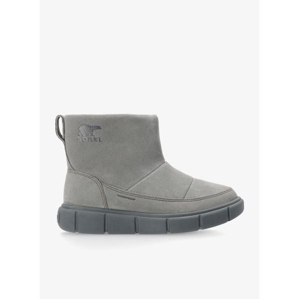 Buty zimowe damskie Sorel Explorer III Slip-On WP. Szare buty trekkingowe Sorel, bez wzorów, bez zapięcia, trekkingowe. Za 419.99 zł.
