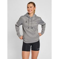 Bluza do piłki ręcznej damska Hummel Core XK z kapturem. Szare bluzy Hummel, xl, bez wzorów, sportowe, bez ramiączek, z kapturem. Za 191.00 zł.