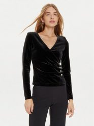 Marciano Guess Bluzka 4BGP09 6273A Czarny Regular Fit. Czarne bluzki Marciano Guess, s, z aplikacjami, z syntetyku, bez kołnierzyka, bez ramiączek. Za 289.99 zł.