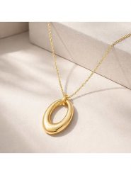 ÔNESSA Naszyjnik z zawieszką - dł. 40 cm rozmiar: onesize. Żółte naszyjniki ÔNESSA, z materiału, z mosiądzu. Za 143.17 zł.