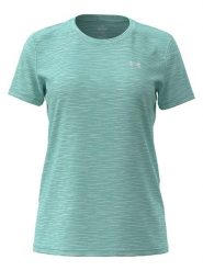 Under Armour Koszulka sportowa "Tech" w kolorze miętowym rozmiar: M. Zielone t-shirty sportowe Under Armour, m, bez wzorów, z materiału, bez ramiączek, outdoorowe. Za 89.95 zł.